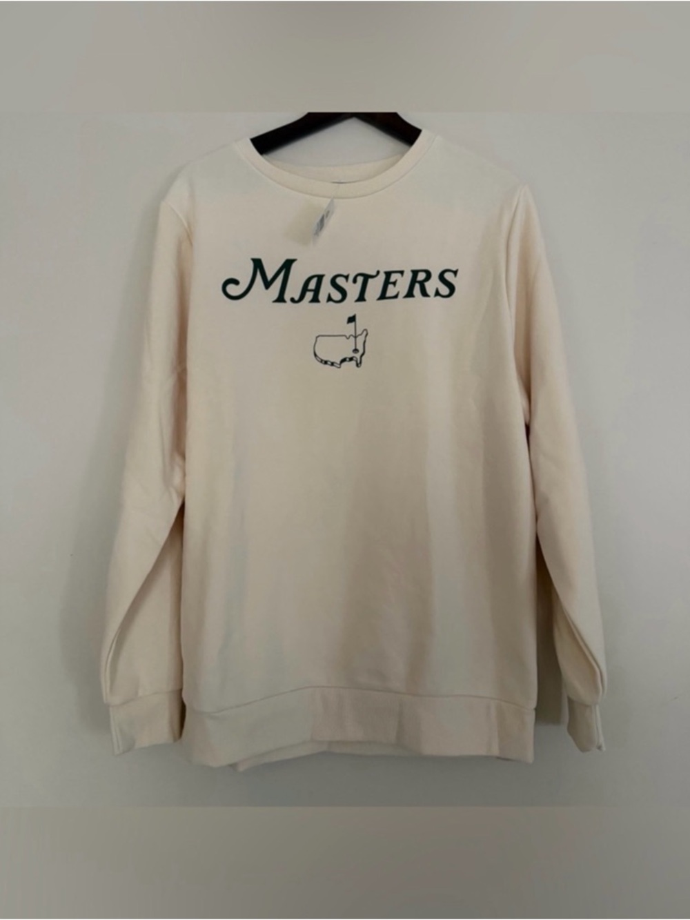 Masters 2026 Cream Fleece Lined Crewneck XL NWT